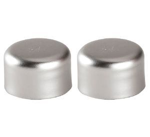 Terminal para barra tope fierro 19 mm satín 2 un.