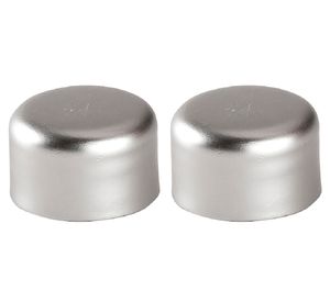 Terminal para barra tope fierro 28 mm satín 2 un.