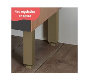 Despensa cocina Macadamia canela/grafito