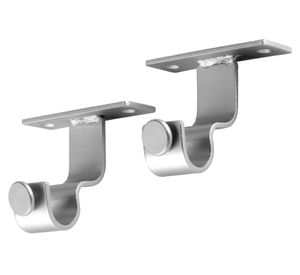 Soporte para cortina simple 28 mm satín 2 un.