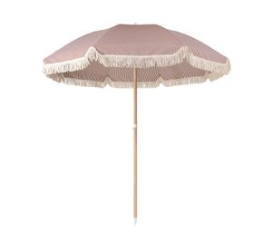 Quitasol playa Vintage rojo Líneas