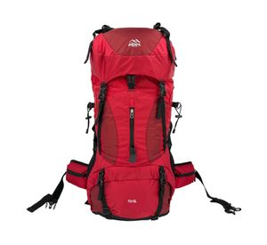 Mochila camping Yellowstone rojo 75 lt