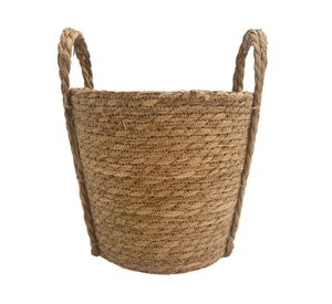 Maceta canasto natural con asa 28 cm
