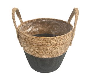 Maceta canasto base negro 32 cm