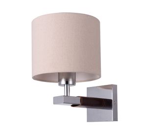 Pantalla apliqué Cilindro beige 15x18 cm