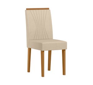 Comedor 4 sillas Provence vidrio beige 80x120x80 cm