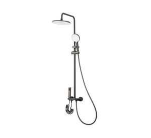 Columna ducha Teclado funciones plato redondo gris