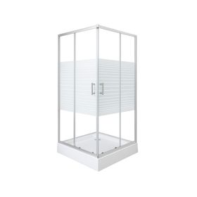Shower door Recto Strava blanco 80x80 cm