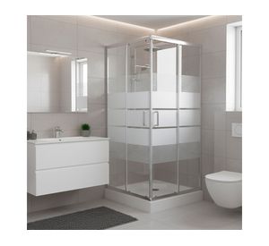 Shower door Recto Style blanco 80x80 cm