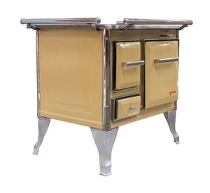 Cocina a leña Tradicional amarillo 4 Quemadores 90x60x70 cm