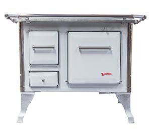 Cocina leña Tradicional blanco 4 quemadores 90x60x70 cm