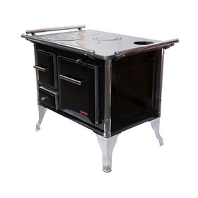 Cocina a leña Tradicional negro 4 Quemadores 72x56x70 cm