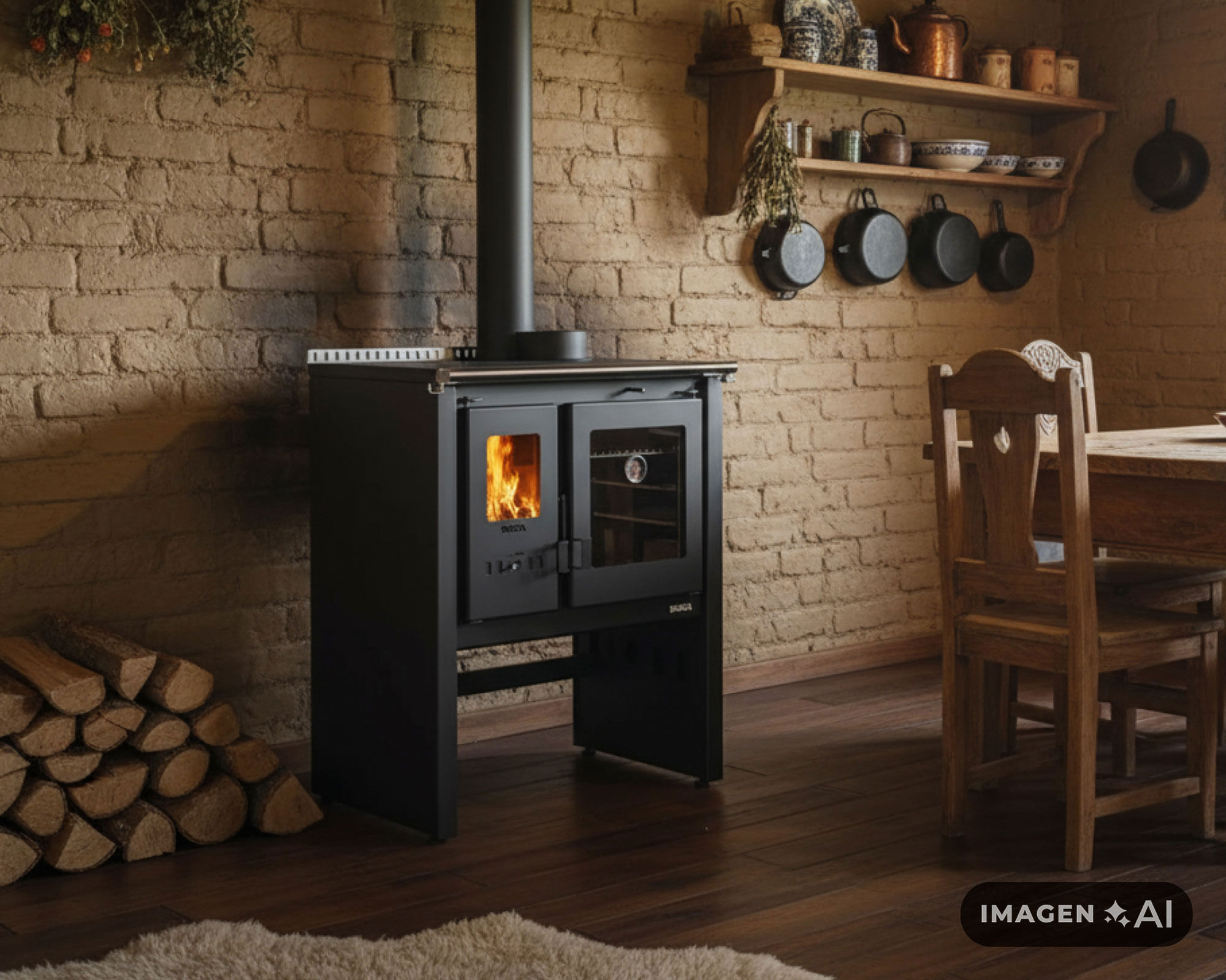 Cocina a leña Ares 70 charcoal | Easy.cl