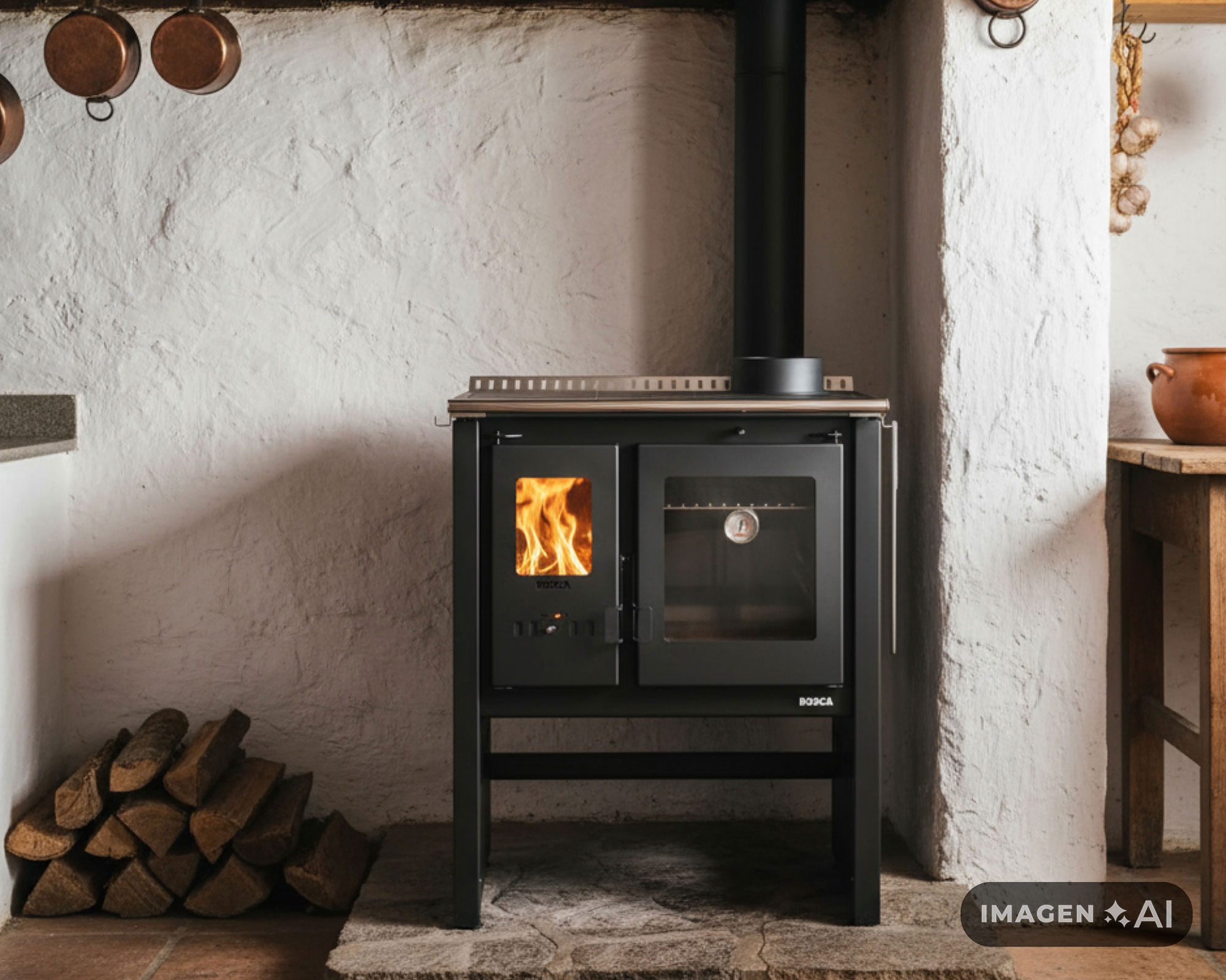 Cocina a leña Ares 70 charcoal | Easy.cl