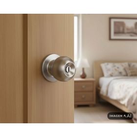 Cerradura embutir pomo dormitorio D500 plata Daumer