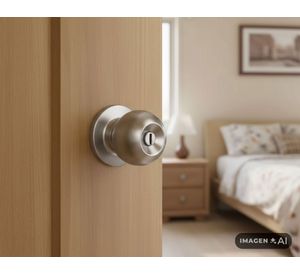 Cerradura embutir pomo dormitorio D500 plata Daumer