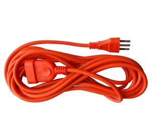 Extensión eléctrica 1 posición 5 m 10A 250V naranjo
