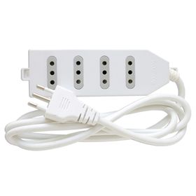 Alargador múltiple sin switch 4 posiciones 1.5 m 10A 250V blanco