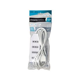 Alargador múltiple sin switch 4 posiciones 1.5 m 10A 250V blanco