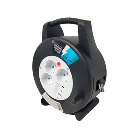 Carrete alargador 3 posiciones 15 m 10A 250V negro