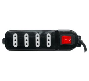 Alargador múltiple 4 posiciones 1.5 m 10A 250V negro