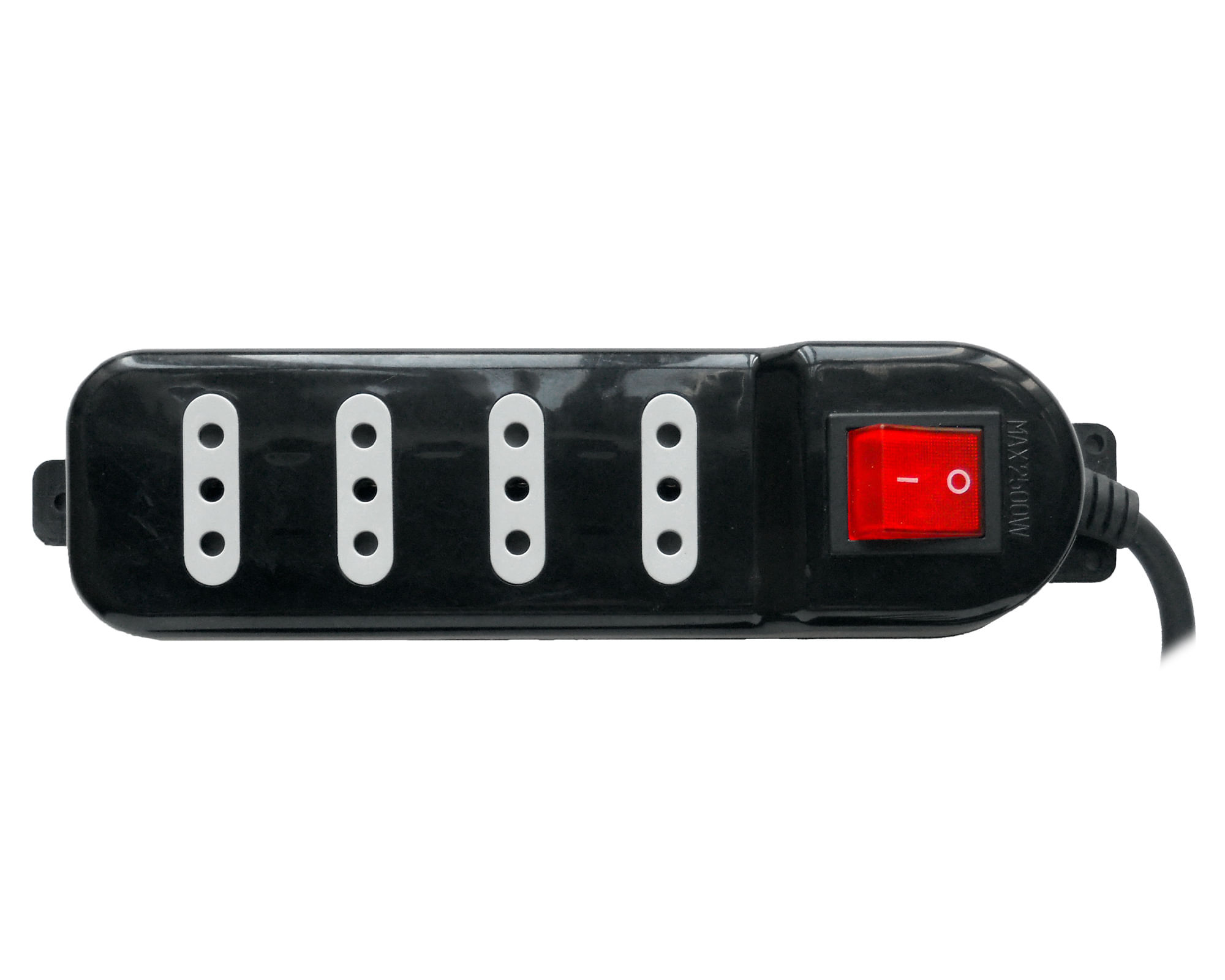 Alargador múltiple 4 posiciones 1.5 m 10A 250V negro