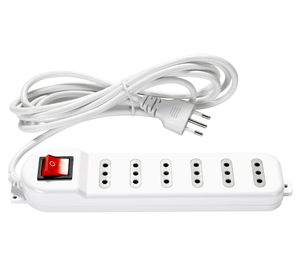 Alargador múltiple 6 posiciones 3 m 10A 250V blanco