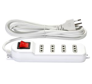 Alargador múltiple 4 posiciones 5 m 10A 250V blanco