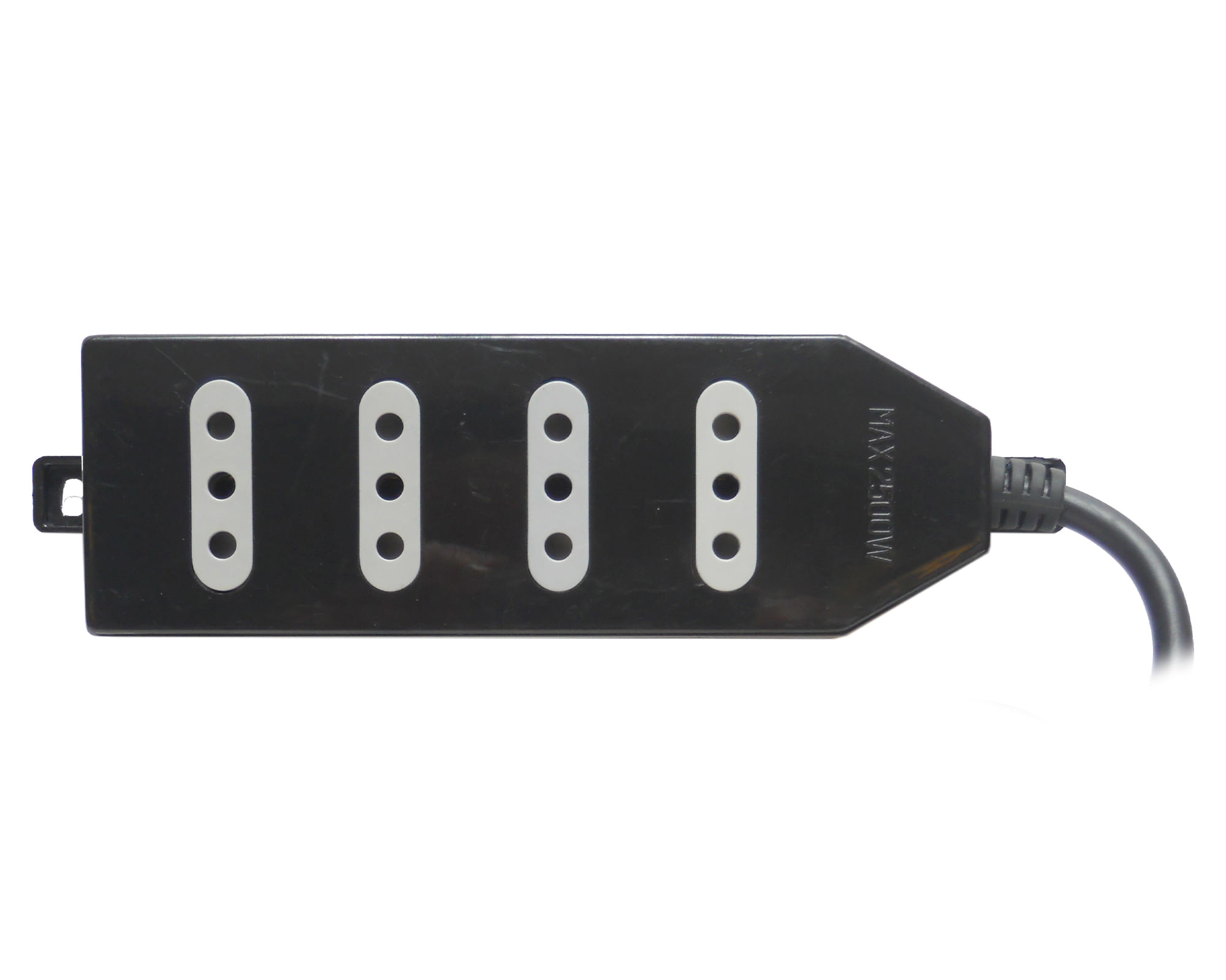 Alargador múltiple sin switch 4 posiciones 1.5 m 10A 250V negro
