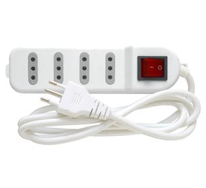 Alargador múltiple 4 posiciones 1.5 m 10A 250V blanco