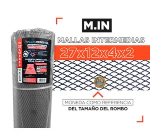 Malla Intermedia 27x12x4x2 acero 1x3 m