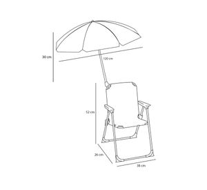 Silla director con quitasol Minnie