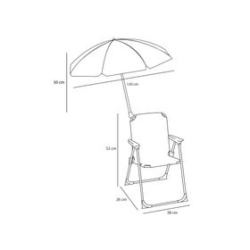 Silla director con quitasol Stitch