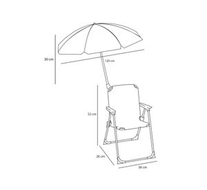 Silla director con quitasol Stitch