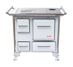 Cocina leña blanco 1 quemador 80x56x80 cm