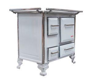 Cocina leña blanco 1 quemador 80x56x80 cm