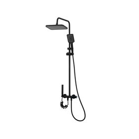 Columna ducha Teclado 4 Funciones plato Rectangular negro