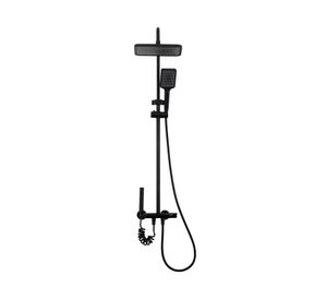 Columna ducha Teclado 4 Funciones plato Rectangular negro