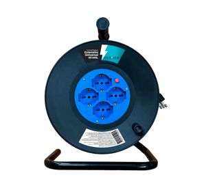 Carrete alargador 4 posiciones schuko 40 m 10A 250V negro