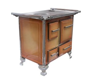 Cocina leña difumado 1 quemador 80x56x80 cm