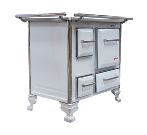 Cocina leña blanco 1 quemador 90x60x80 cm