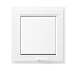 Ventana Proyectante PVC alemán termopanel Blindex 50x50 cm blanco