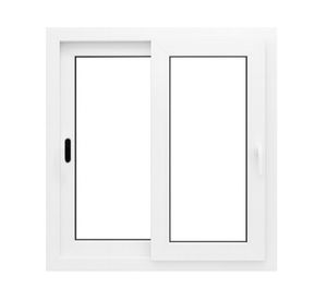 Ventana corredera PVC alemán termopanel Blindex 100x100 cm blanco