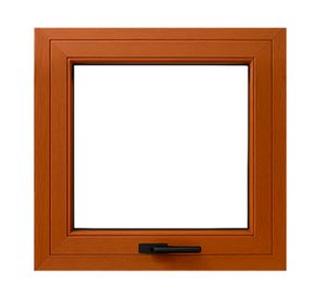 Ventana Proyectante PVC alemán termopanel Blindex 50x50 cm roble