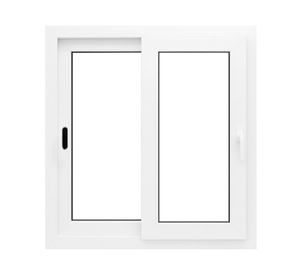 Ventana corredera 91x55 cm PVC alemán termopanel Blindex blanco