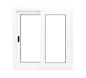 Ventana corredera PVC alemán termopanel Blindex 121x100 cm blanco