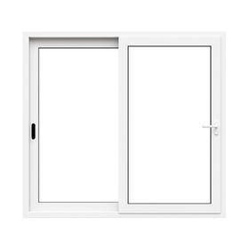 Ventana corredera 195x205 cm PVC alemán termopanel Blindex blanco