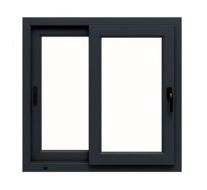 Ventana corredera PVC alemán termopanel Blindex 140x120 cm antracita