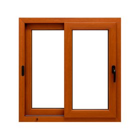 Ventana termopanel Corredera PVC 100x100x10 cm roble dorado