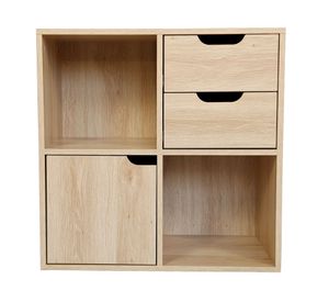 Estante Leo natural 1 puerta 2 cajones